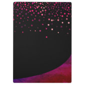 Roze Glitter Faux Sparkle Confetti Modern Klembord (Achterkant)