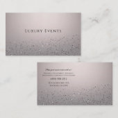 Roze Glitter Feest Evenementen Planner Visitekaartje (Voorkant / Achterkant)