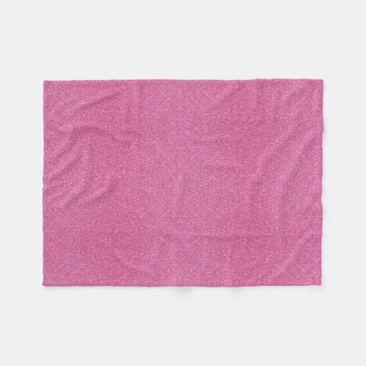 Roze Glitter Fleece Blanket (Voorkant (Horizontaal))