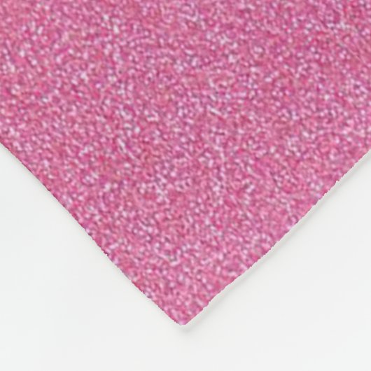 Roze Glitter Fleece Blanket (Hoek)
