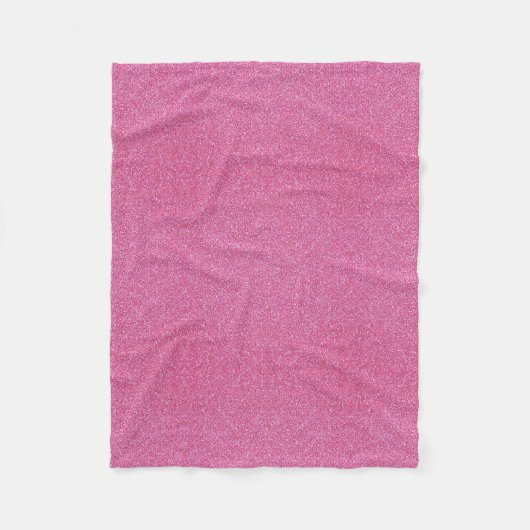 Roze Glitter Fleece Blanket (Voorkant)