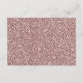 Roze glitter Floral Informatiekaartje (Achterkant)