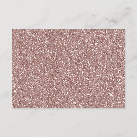 Roze glitter Floral Informatiekaartje