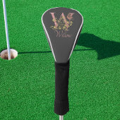 Roze Glitter Floral Letter W Golfheadcover