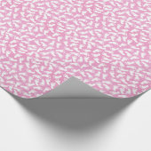 Roze Glitter Foot Print Baby shower Wrapping Paper Cadeaupapier (Hoek)