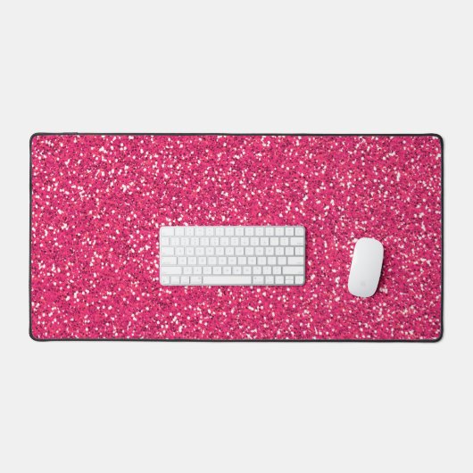 Roze Glitter Foto Afbeelding Bureaumat (Keyboard & Muis)