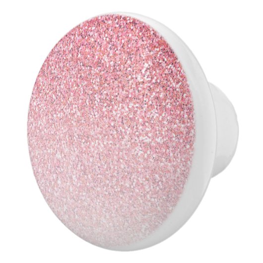 Roze glitter foto keramische knop (Rechts)