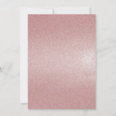 Roze Glitter Foto slaat de datum op Save The Date (Achterkant)