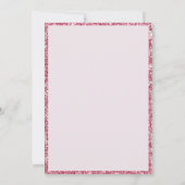 Roze Glitter & Foto's Sweet 16 Verjaardagsfeest Kaart (Achterkant)