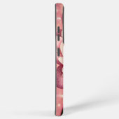 Roze Glitter Gardenia Monogram Samsung Galaxy Hoesje (Rechterkant)