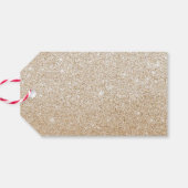 Roze glitter gepersonaliseerd dank u gunst labels cadeaulabel (Achterkant Horizontaal)