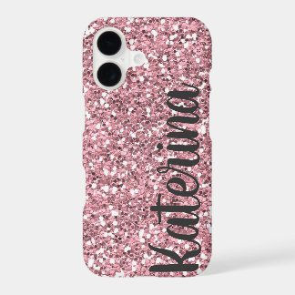 Roze Glitter Gepersonaliseerd met Jouw naam.