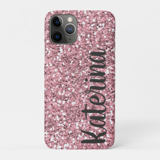 Roze Glitter Gepersonaliseerd met Jouw naam. Case-Mate iPhone Case