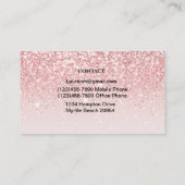 Roze Glitter geregistreerd Visitekaartje verpleegs (Achterkant)