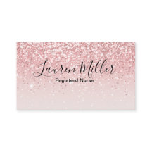 Roze Glitter geregistreerd Visitekaartje verpleegs