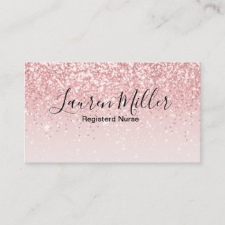 Roze Glitter geregistreerd Visitekaartje verpleegs