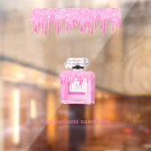 Roze Glitter Geurzakelijke Monogram Raamsticker (Vel 2)