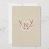 Roze Glitter Geweien Rustieke Kraft Bruidsdouche Kaart (Achterkant)