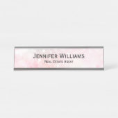 roze glitter Girly Glamoureus Bureau Naambordje (Voorkant)