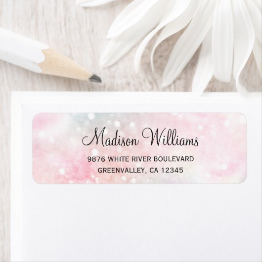  roze glitter Girly Glamoureus Etiket (Insitu)