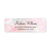  roze glitter Girly Glamoureus Etiket (Voorkant)