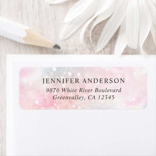  roze glitter Girly Glamoureus Etiket (Insitu)