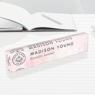  roze glitter Girly Glamoureus Naambordje