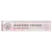  roze glitter Girly Glamoureus Naambordje (Voorkant)