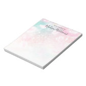  roze glitter Girly Glamoureus Notitieblok (Linkerzijde)