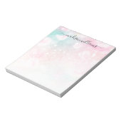 roze glitter Girly Glamoureus Notitieblok (Linkerzijde)