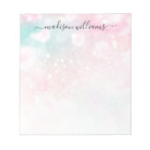 roze glitter Girly Glamoureus Notitieblok (Voorkant)