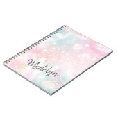  roze glitter Girly Glamoureus Notitieboek (Linkerzijde)