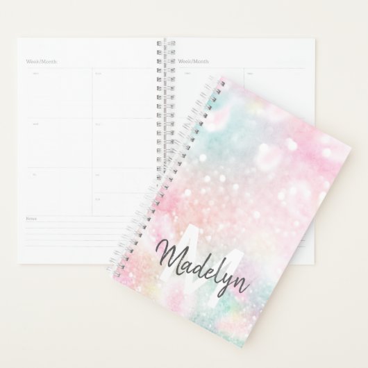  roze glitter Girly Glamoureus Planner (Display)