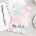 roze glitter Girly Glamoureus Planner<br><div class="desc">Pas dit  roze roze glitterpatroon eenvoudig aan met uw aangepaste gegevens.</div>