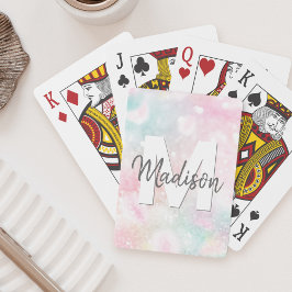 roze glitter Girly Glamoureus Pokerkaarten
