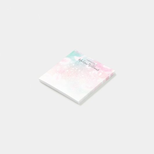 roze glitter Girly Glamoureus Post-it® Notes (Schuin)