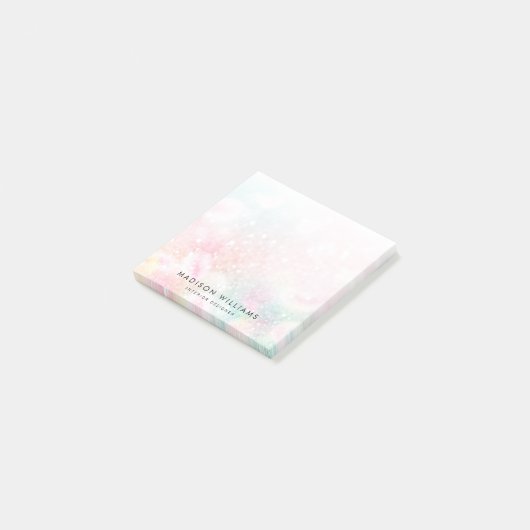 roze glitter Girly Glamoureus Post-it® Notes (Schuin)