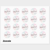  roze glitter Girly Glamoureus Ronde Sticker (Vel)