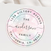  roze glitter Girly Glamoureus Ronde Sticker