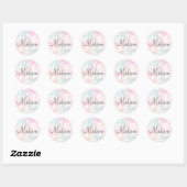  roze glitter Girly Glamoureus Ronde Sticker (Vel)