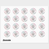 roze glitter Girly Glamoureus Ronde Sticker (Vel)