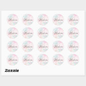 roze glitter Girly Glamoureus Ronde Sticker (Vel)