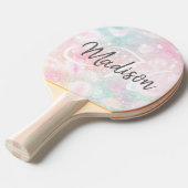  roze glitter Girly Glamoureus Tafeltennisbatje (Voorkant Gekanteld)