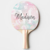  roze glitter Girly Glamoureus Tafeltennisbatje (Voorkant)