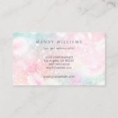  roze glitter Girly Glamoureus Visitekaartje (Achterkant)