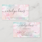 roze glitter Girly Glamoureus Visitekaartje (Voorkant / Achterkant)