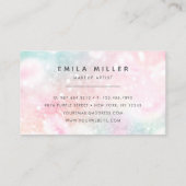  roze glitter Girly Glamoureus Visitekaartje (Achterkant)