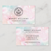 roze glitter Girly Glamoureus Visitekaartje (Voorkant / Achterkant)