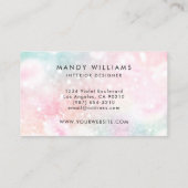 roze glitter Girly Glamoureus Visitekaartje (Achterkant)