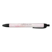 roze glitter Girly Glamoureus Zwarte Inkt Pen (Bodem)